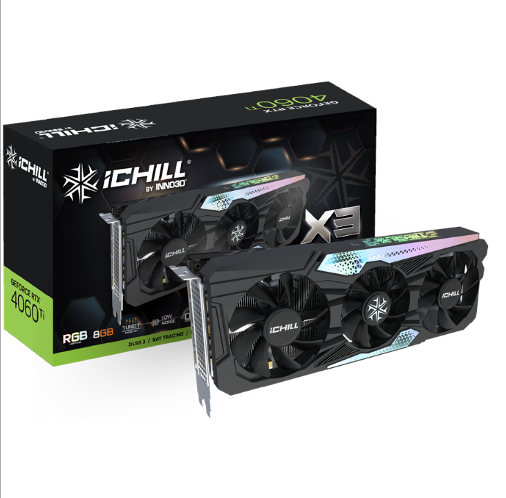 Inno3D GeForce RTX 4060 Ti iCHILL X3 - 8GB GDDR6 RAM - Graphics card
