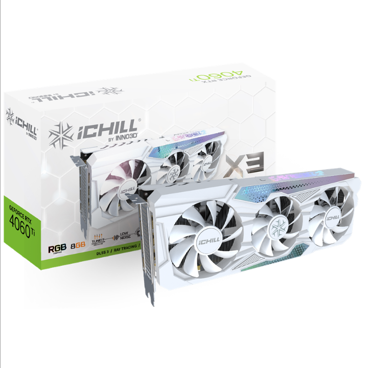 Inno3D GeForce RTX 4060 Ti iChill X3 白色 - 8GB GDDR6 RAM - 显卡