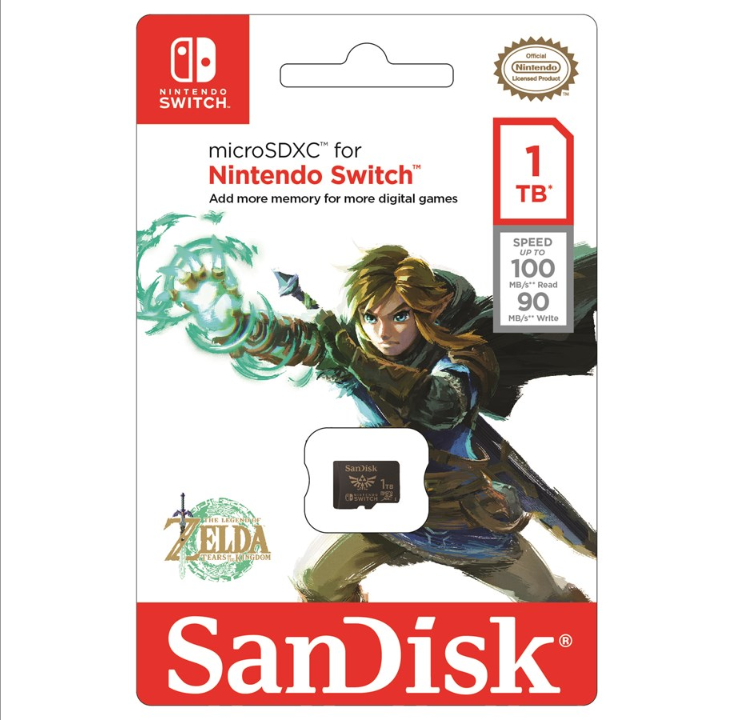 SanDisk Nintendo Switch microSD - 100MB/s - 1TB - 塞尔达传说版