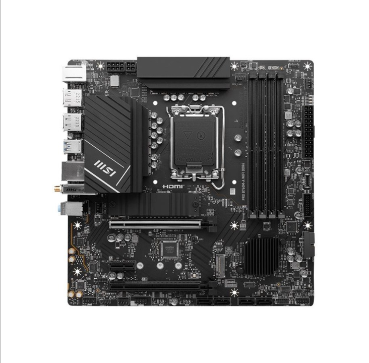 MSI PRO B760M-A WIFI DDR4 - motherboard - micro ATX - LGA1700 Socket - B760 Motherboard - Intel B760 - Intel LGA1700 socket - DDR4 RAM - Micro-ATX