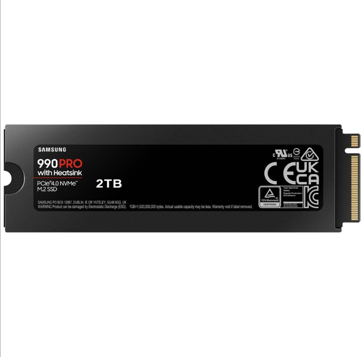 Samsung 990 Pro SSD - 2TB - With heat spreader - M.2 2280 - PCIe 4.0