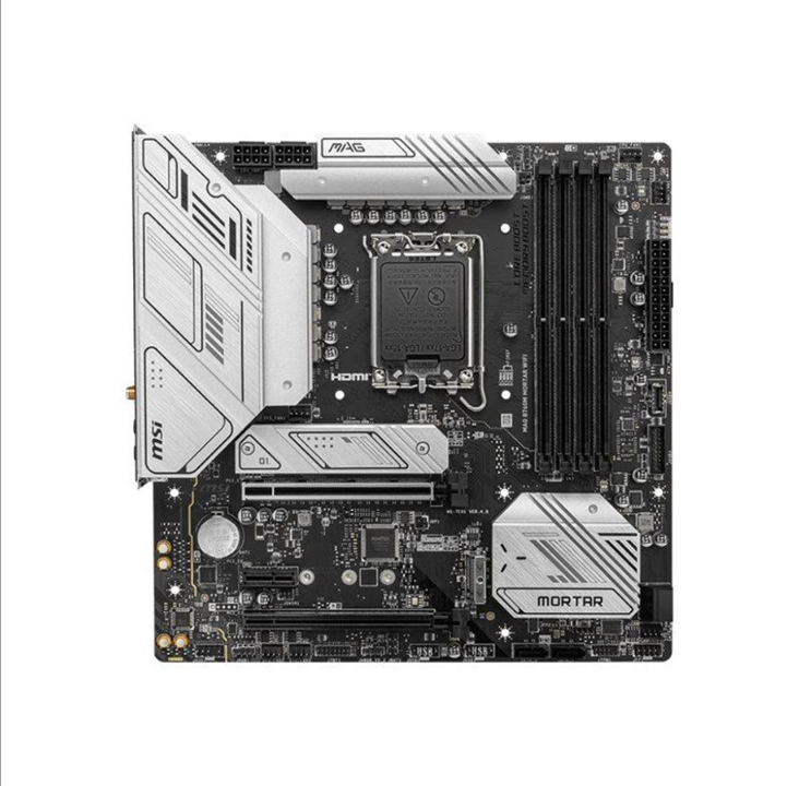 MSI MAG B760M MORTAR WIFI - motherboard - micro ATX - LGA1700 Socket - B760 Motherboard - Intel B760 - Intel LGA1700 socket - DDR5 RAM - Micro-ATX