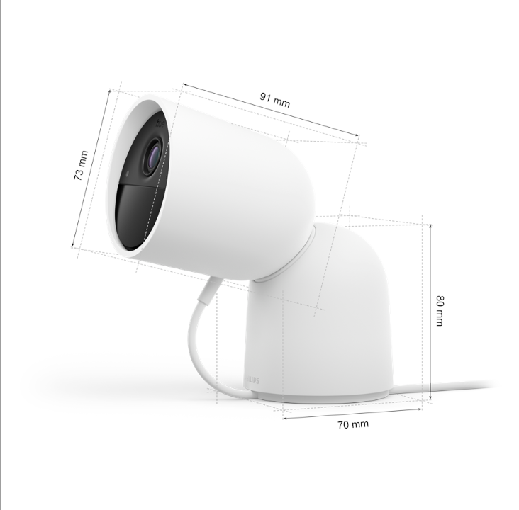 飞利浦 Hue 安全摄像头有线桌面白色
