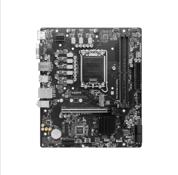 MSI PRO B760M-E DDR4 - motherboard - micro ATX - LGA1700 Socket - B760 Motherboard - Intel B760 - Intel LGA1700 socket - DDR4 RAM - Micro-ATX