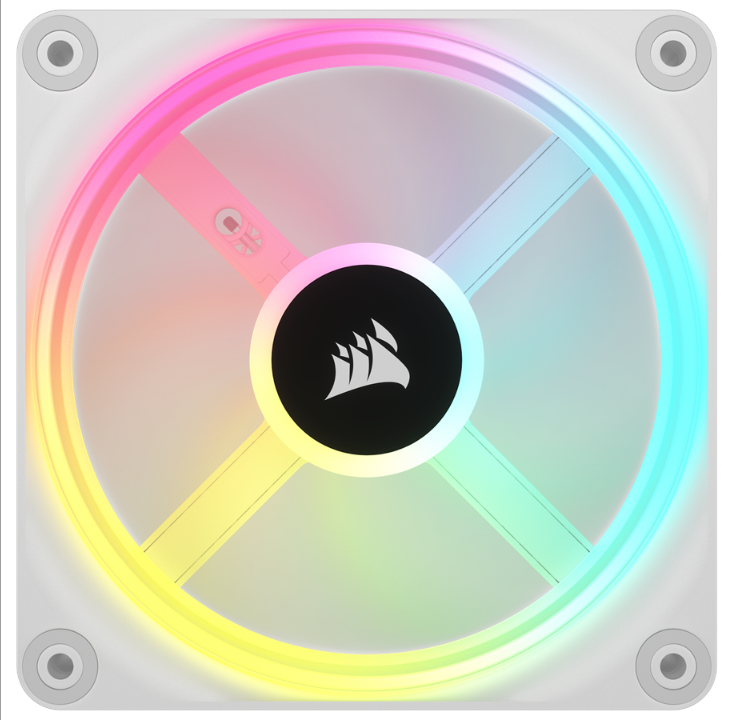 Corsair iCUE LINK QX120 RGB Expansion Fan - White - Chassis fan - 120mm - White with RGB light - 37 dBA