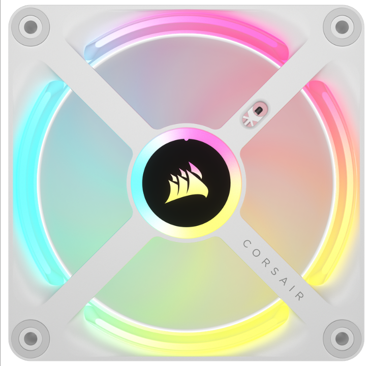 Corsair iCUE LINK QX120 RGB Expansion Fan - White - Chassis fan - 120mm - White with RGB light - 37 dBA