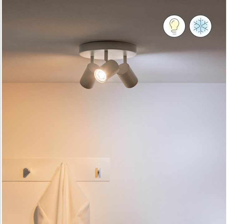 WiZ Spotlight 4.7W GU10, Color & Tunable White, Wi-Fi, 3-pack