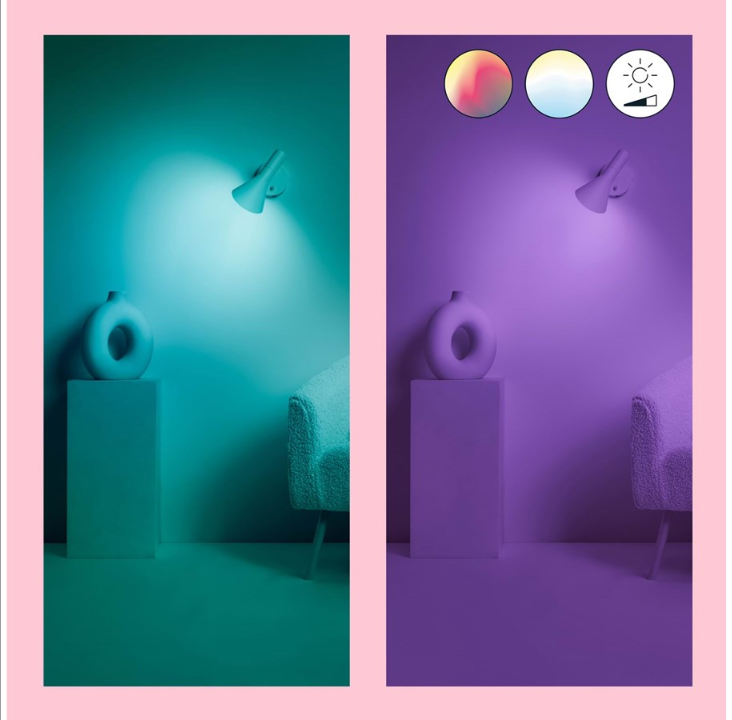 WiZ 皇冠灯 4.9W E14,颜色和可调白色,Wi-Fi,3 件装