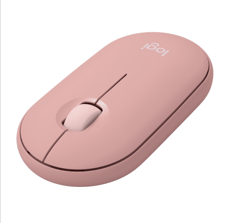 Logitech Pebble Mouse 2 M350s Wireless - Tonal Rose - Mouse - Optic - 3 Buttons - Red