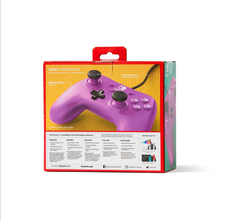 PowerA Wired Controller for Nintendo Switch gripe purple - Gamepad - Nintendo Switch