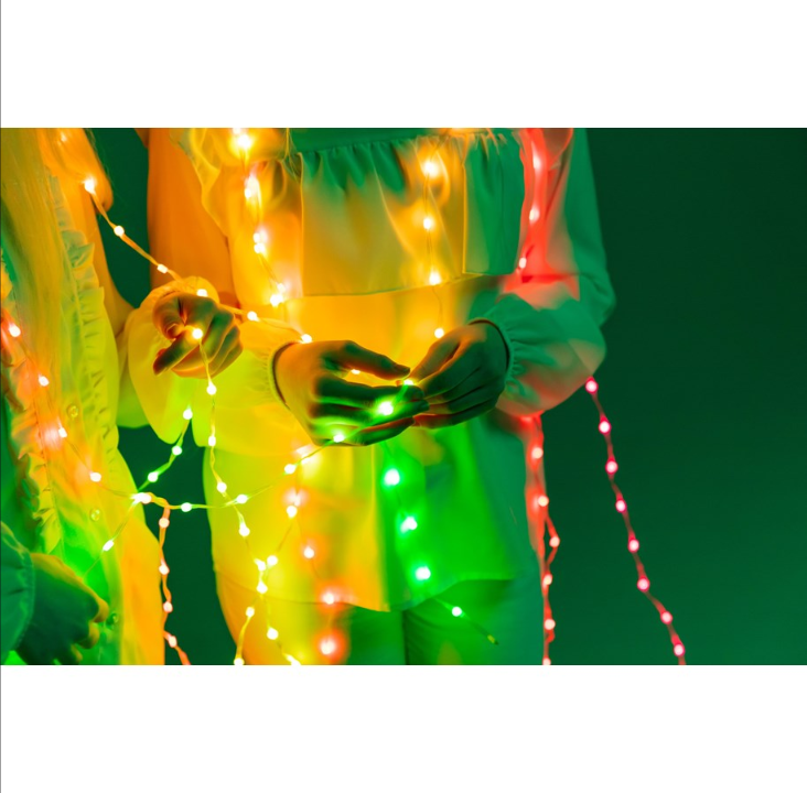 Twinkly Dots - 200 App-controlled RGB LEDs. 10 Meters. Black Wire.