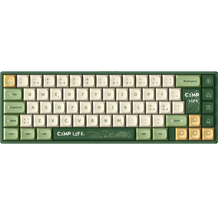 IQUNIX F65 露营 RGB TTC 金色粉色 - 游戏键盘 n