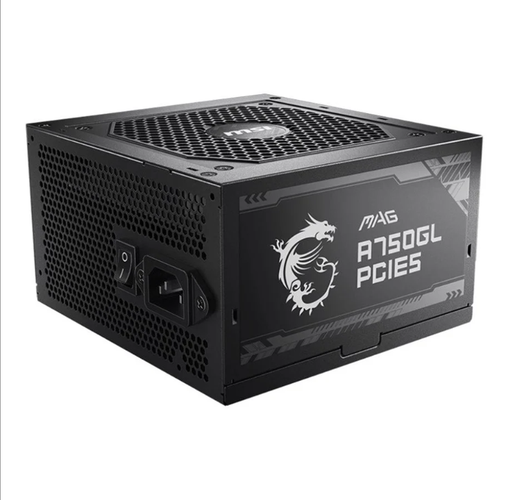 MSI MAG A750GL PCIE5 - power supply - 750 Watt power supply - 750 Watt - 120 mm - 80 Plus Gold certificate