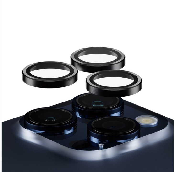 PanzerGlass Hoops 适用于 Apple iPhone 15 Pro/15 Pro Max - 黑色