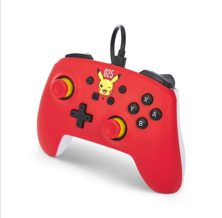 وحدة تحكم سلكية PowerA لجهاز Nintendo Switch - Laughing Pikachu - Gamepad - Nintendo Switch