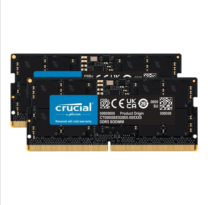 Crucial - DDR5 - kit - 48 GB: 2 x 24 GB - SO-DIMM 262-pin - 5600 MHz / PC5-44800