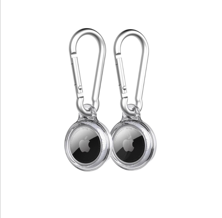 حافظة Tech21 Evo Clear لـ AirTag (عبوة من قطعتين) - شفافة