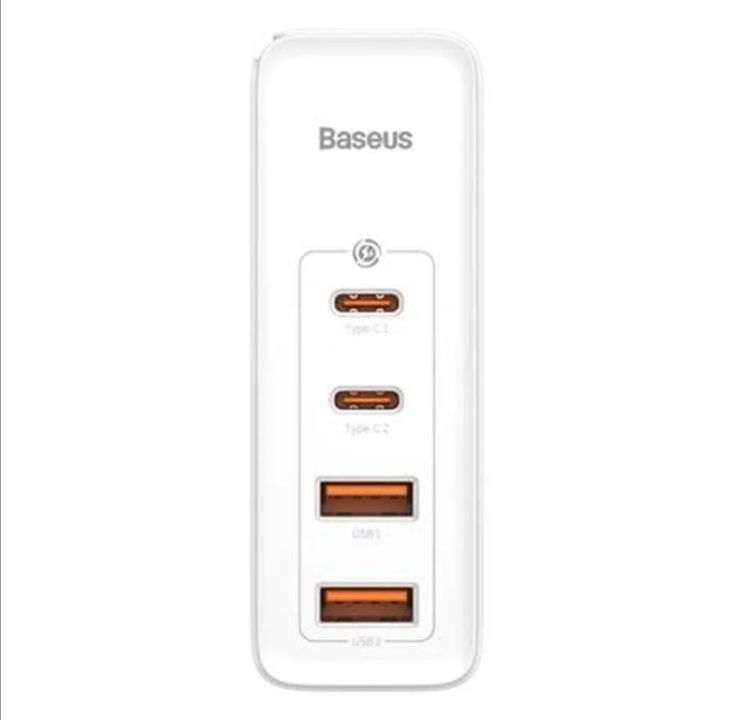 Baseus Travel Charger GaN2 Pro Quick 2x USB + 2x USB-C 100W EU (white)