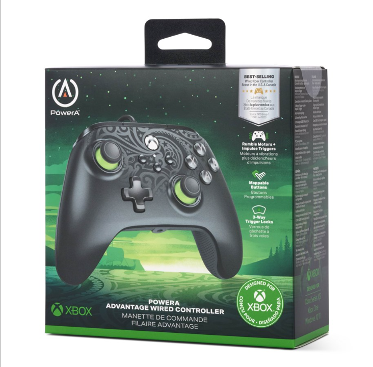 PowerA Advantage, controller with cord for Xbox Series X|S - Space green - Gamepad - Nintendo Switch