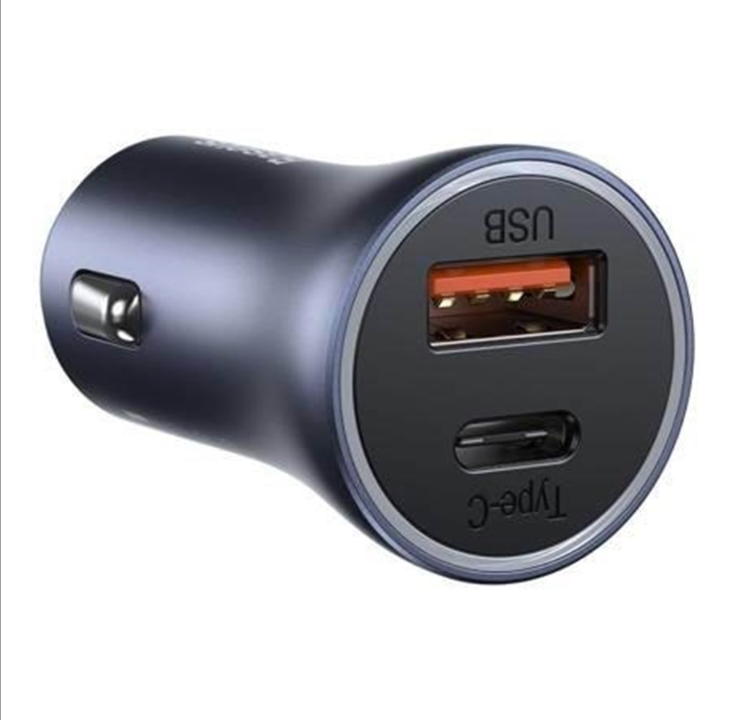 Baseus Golden Contactor Pro car charger USB + USB-C QC4.0+ PD SCP 40W (gray)