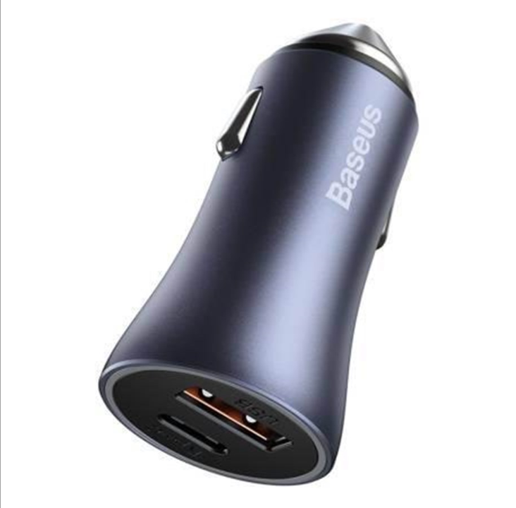 Baseus Golden Contactor Pro car charger USB + USB-C QC4.0+ PD SCP 40W (gray)