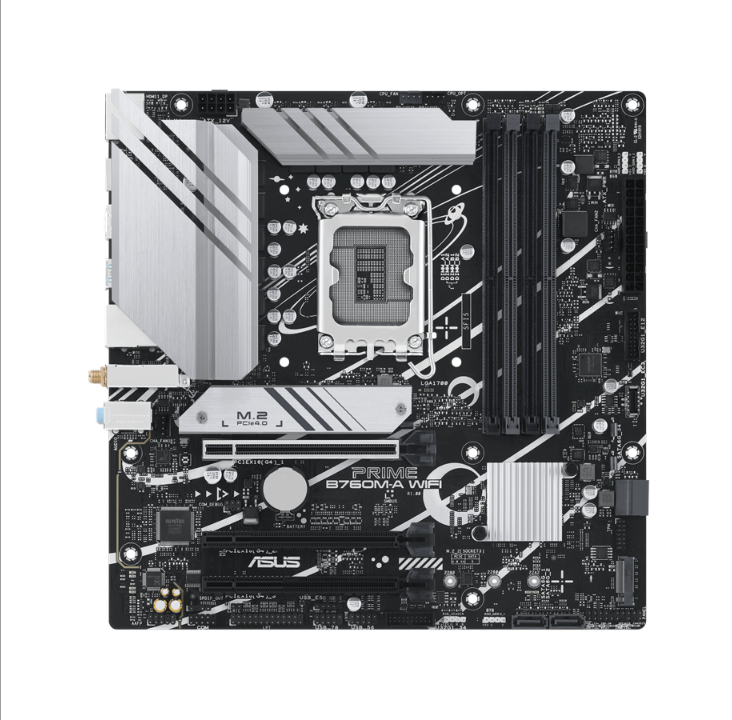 ASUS PRIME B760M-A WIFI (V2) Motherboard - Intel B760 - Intel LGA1700 socket - DDR5 RAM - Micro-ATX