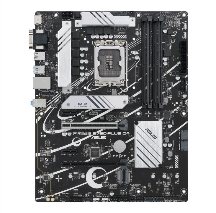 ASUS PRIME B760-PLUS D4 (V2) Motherboard - Intel B760 - Intel LGA1700 socket - DDR4 RAM - ATX