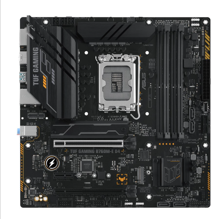 ASUS TUF GAMING B760M-E D4 (V2) Motherboard - Intel B760 - Intel LGA1700 socket - DDR4 RAM - Micro-ATX