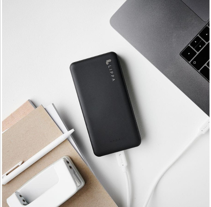 Lippa 20.000 mAh Powerbank 2 x USB-A Output - Black PowerBank - Svart - 20000 Ah