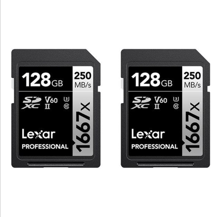 Lexar Professional SILVER series - flash memory card - 128 GB - SDXC UHS-II