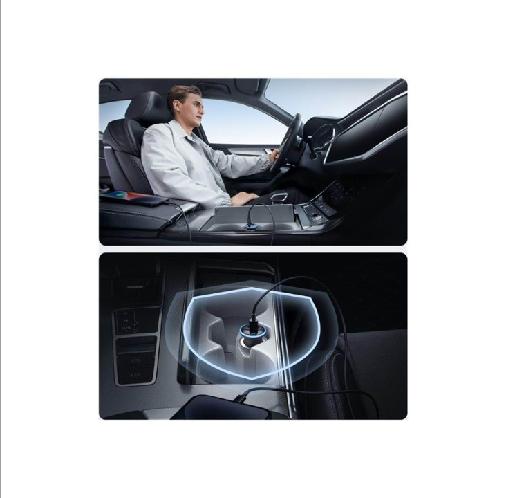 Anker 323 car power adapter - USB 24 pin USB-C - 52.5 Watt