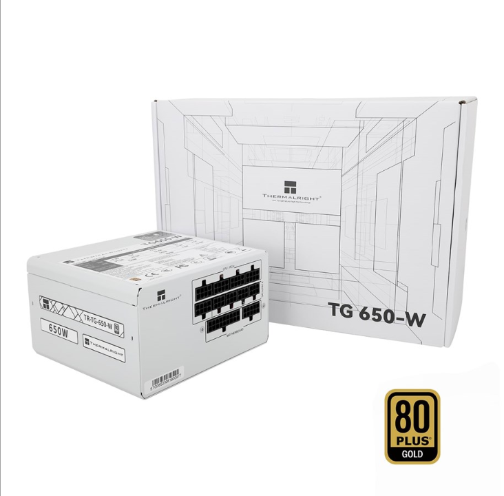 Thermalright TG (modular) White - power supply - 650 Watt - 120 mm - 80 Plus Gold certificate