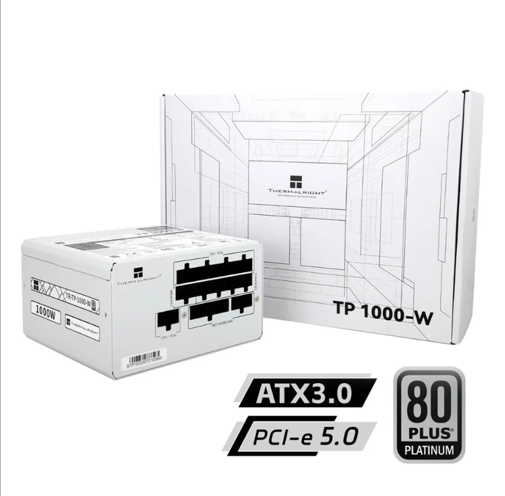 Thermalright TP White - power supply - 1000 Watt - 120 mm - 80 Plus Platinum certificate
