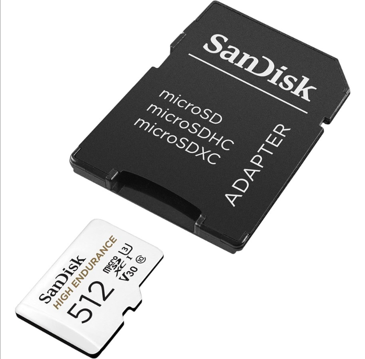 闪迪高耐用性 microSD/SD - 100MB/秒 - 512GB