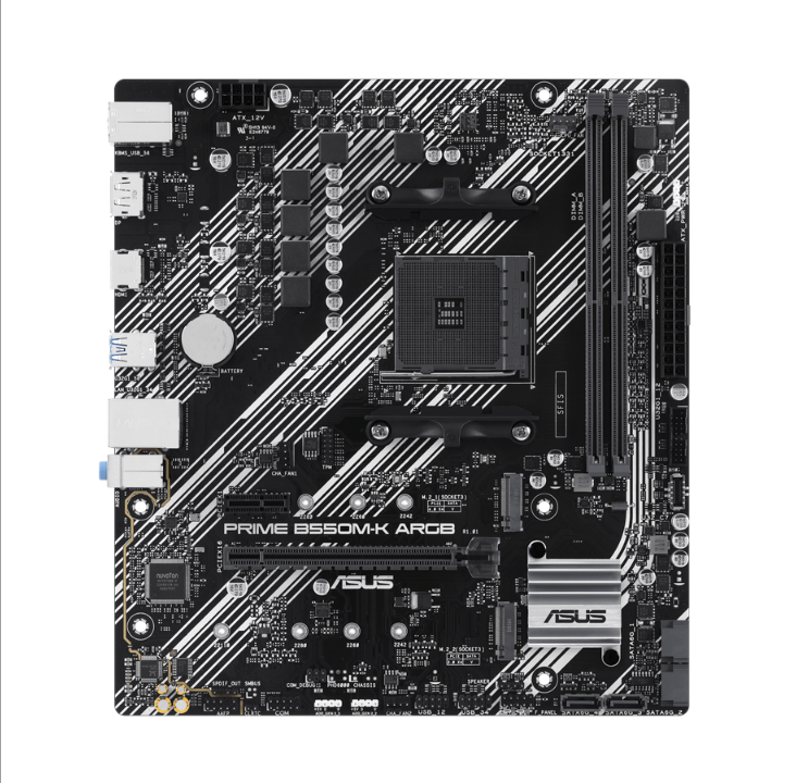 ASUS PRIME B550M-K ARGB Motherboard - AMD B550 - AMD AM4 socket - DDR4 RAM - Micro-ATX