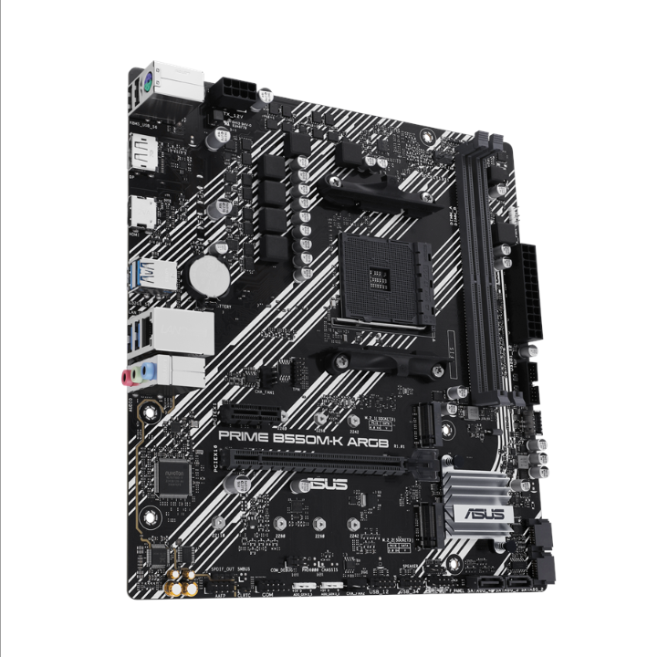 ASUS PRIME B550M-K ARGB Motherboard - AMD B550 - AMD AM4 socket - DDR4 RAM - Micro-ATX
