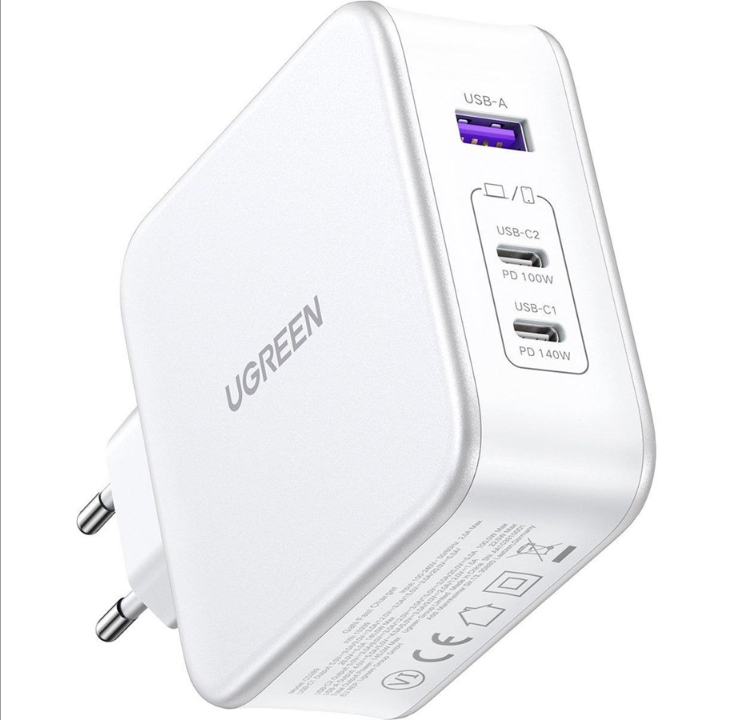 UGREEN Nexode GaN 140W Triple USB Charger - White