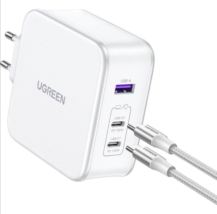 UGREEN Nexode GaN 140W Triple USB Charger - White