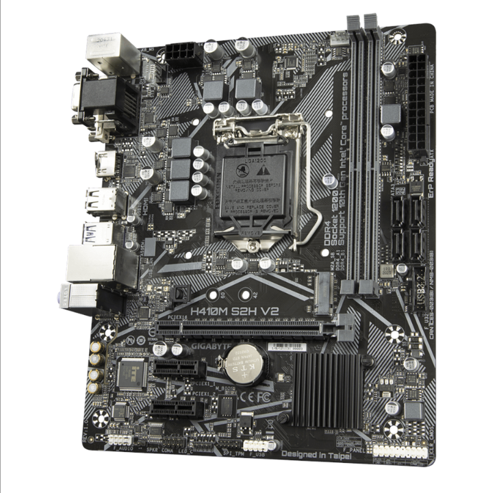 اللوحة الأم GIGABYTE H410M S2H V2 - Intel H470 - مقبس Intel LGA1200 - ذاكرة الوصول العشوائي DDR4 - Micro-ATX