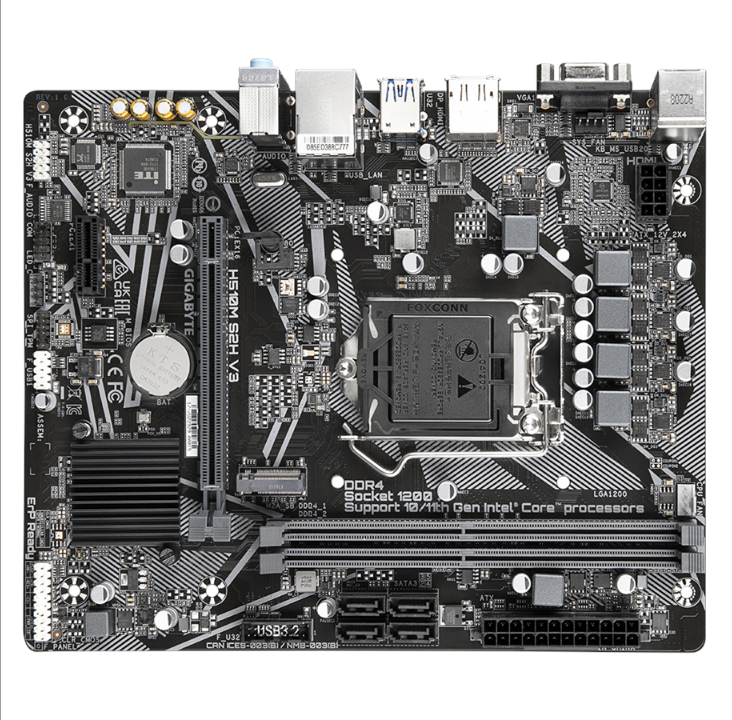 GIGABYTE H510M S2H V3 Motherboard - Intel H510 - Intel LGA1700 socket - DDR4 RAM - Micro-ATX