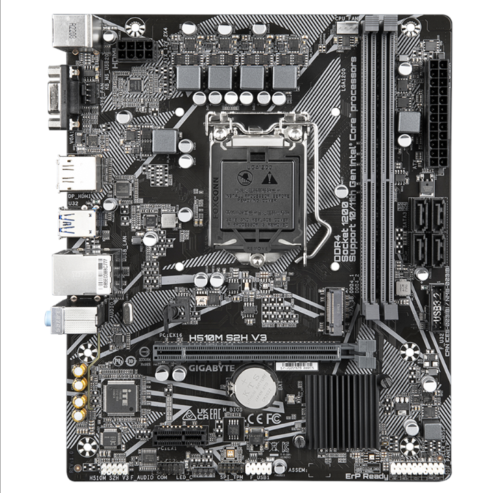 GIGABYTE H510M S2H V3 Motherboard - Intel H510 - Intel LGA1700 socket - DDR4 RAM - Micro-ATX