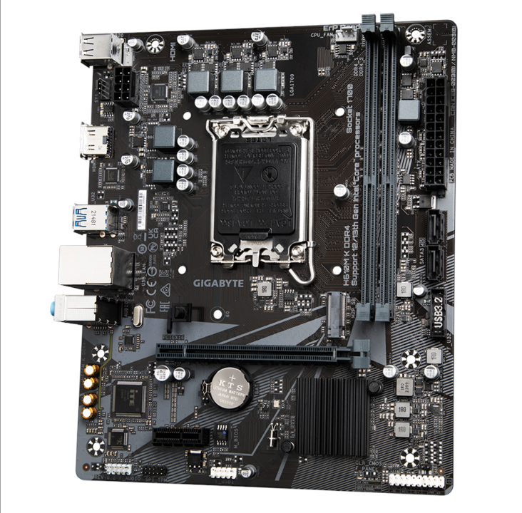 GIGABYTE H610M K DDR4 Motherboard - Intel H610 - Intel LGA1700 socket - DDR4 RAM - Micro-ATX