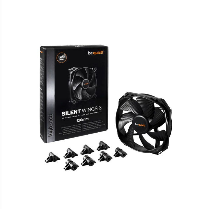 be quiet! PURE WINGS 3 120mm - Chassis fan - 120mm - Black - 26 dBA