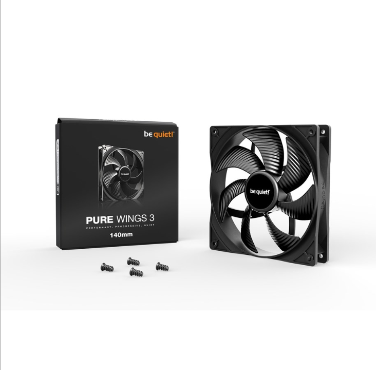 be quiet! Pure Wings 3 140mm - Chassis fan - 140mm - Black - 22 dBA