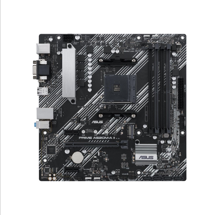 اللوحة الأم ASUS PRIME A520M-A II/CSM - AMD A520 - مقبس AMD AM4 - Micro-ATX