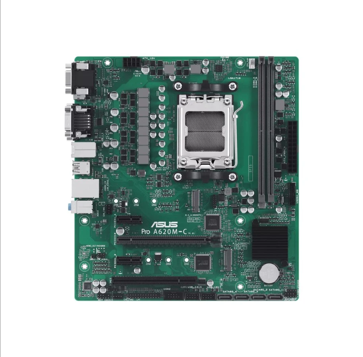 اللوحة الأم ASUS Pro A620M-C-CSM - AMD B650 - مقبس AMD AM5 - ذاكرة الوصول العشوائي DDR5 - Micro-ATX