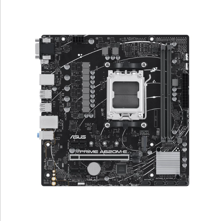 اللوحة الأم ASUS Prime A620M-E-CSM - AMD A620 - مقبس AMD AM5 - ذاكرة الوصول العشوائي DDR5 - Micro-ATX