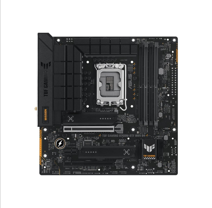ASUS TUF GAMING B760M-BTF WIFI Motherboard - Intel B760 - Intel LGA1700 socket - DDR4 RAM - Micro-ATX