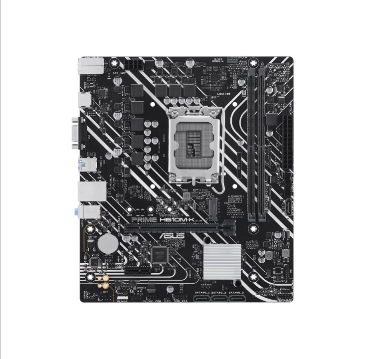 ASUS PRIME H610M-K Motherboard - Intel H610 - Intel LGA1700 socket - DDR5 RAM - Micro-ATX