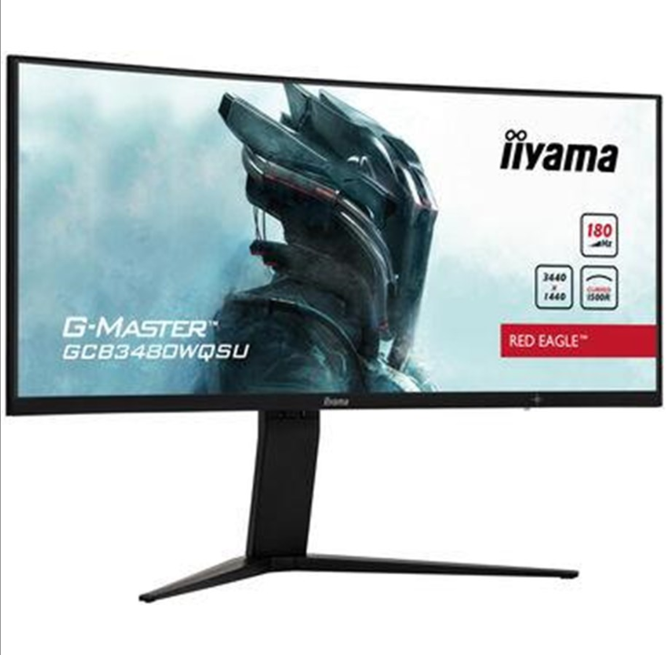 شاشة iiyama G-MASTER Red Eagle مقاس 34 بوصة - 3440 × 1440 - 180 هرتز - VA - 1 مللي ثانية - شاشة